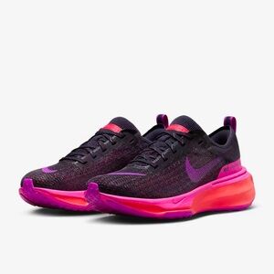 NWT Nike Womens ZoomX Invincible Run Flyknit 3 Running Shoe Size 7 Purple/ Pink